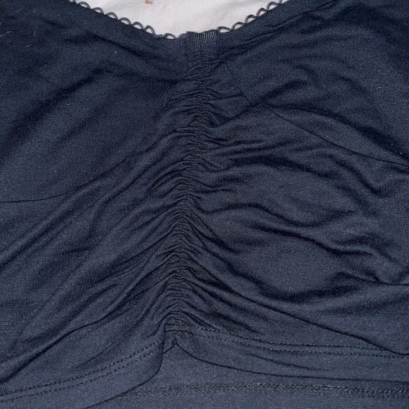 Pacsun Black Crop Top Scrunched on Sides - Picture 3 of 3